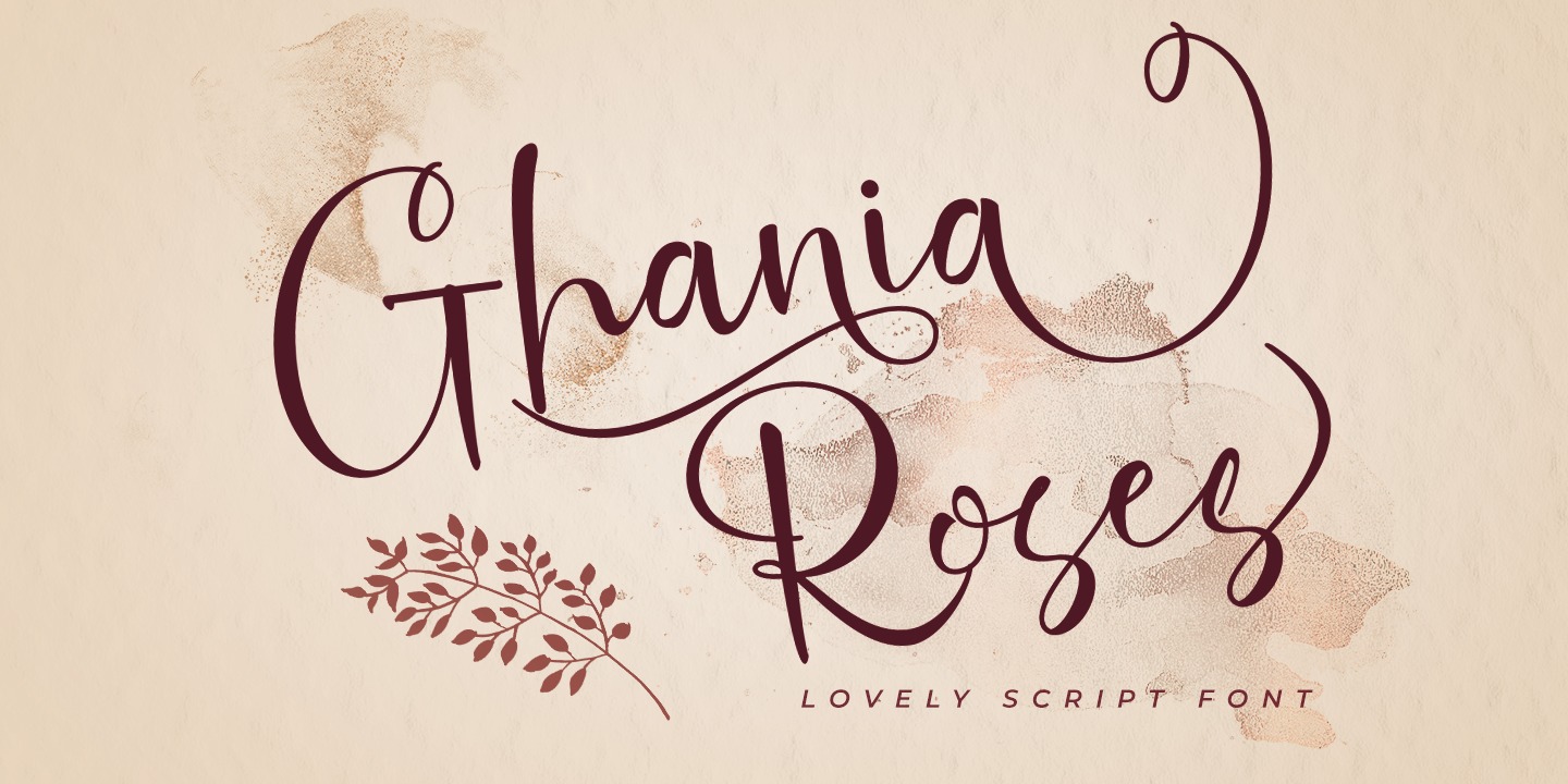 Beispiel einer Ghania Roses-Schriftart